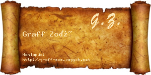 Graff Zoé névjegykártya